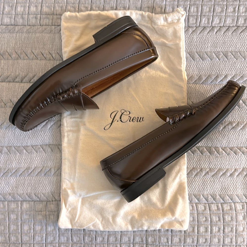J. Crew Camden Casual Loafer in Dark Walnut - Size 9.5